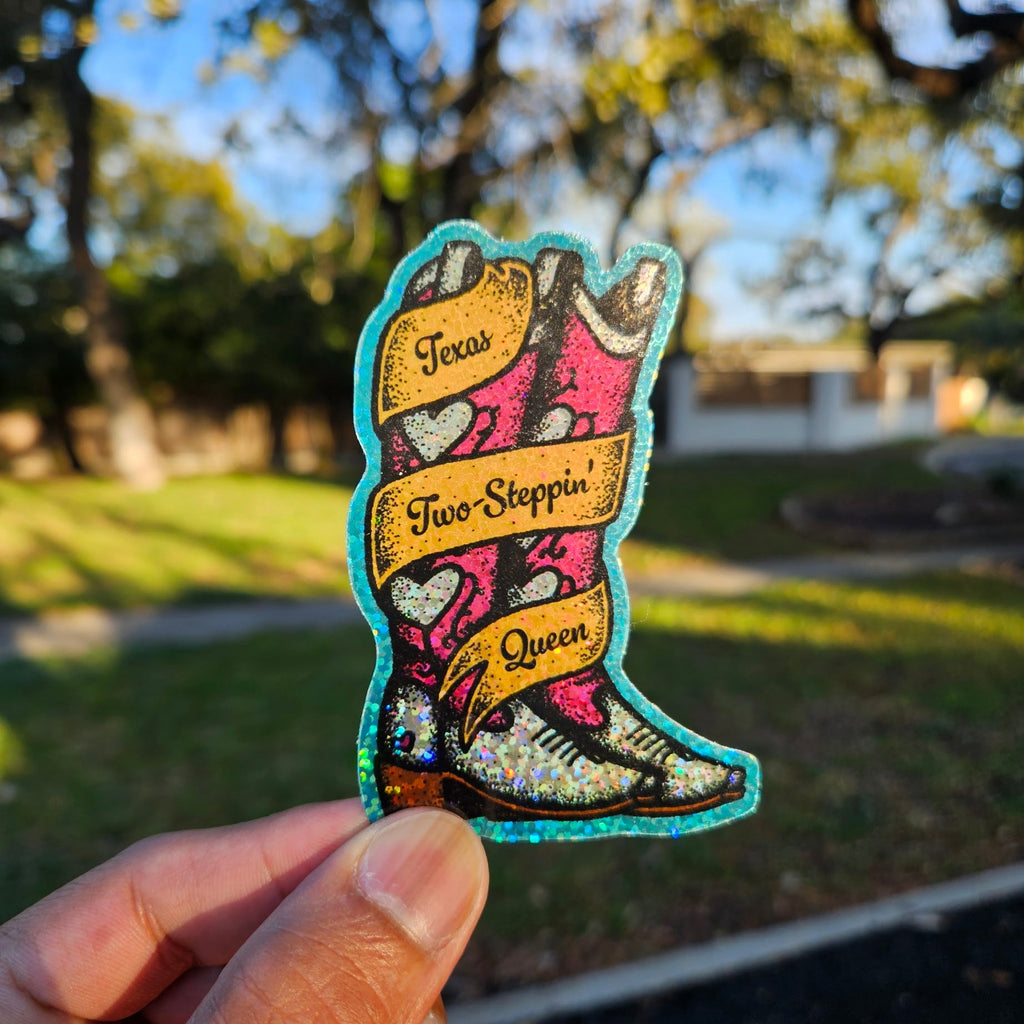 Texas Two-Steppin' Queen Sticker