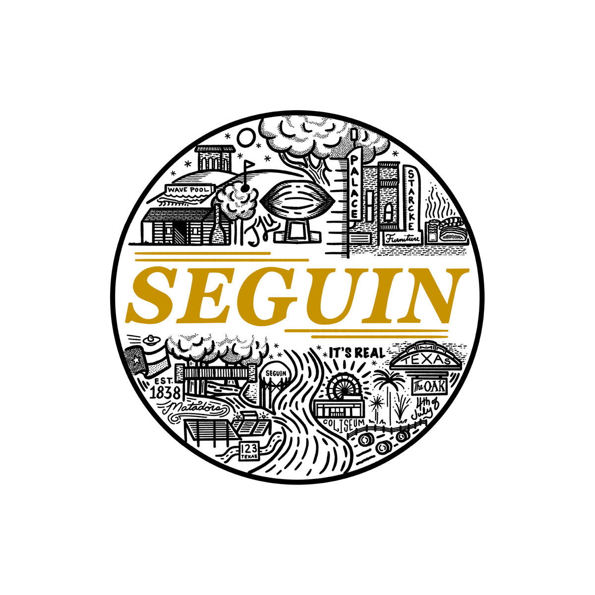 Seguin Collage Sticker