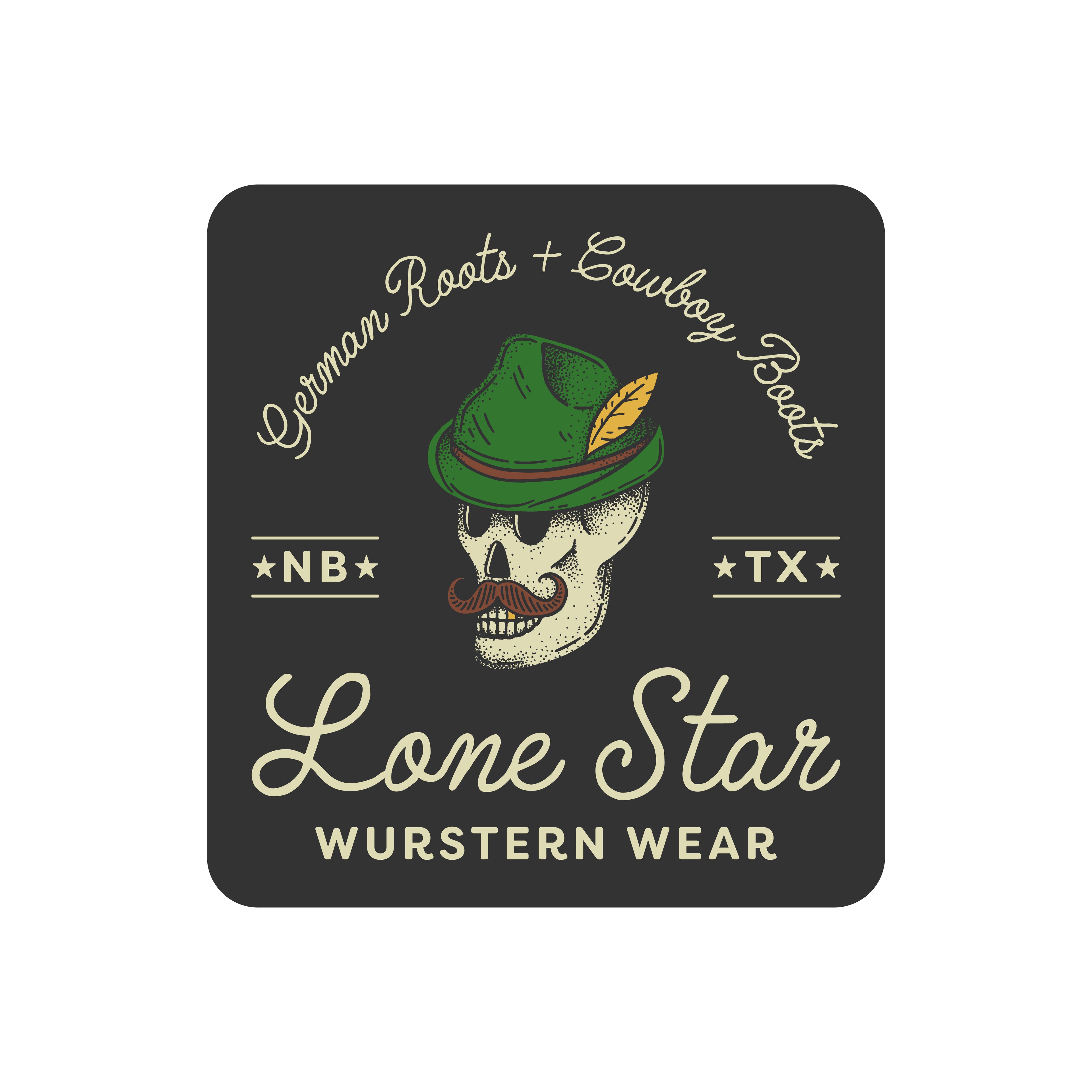 Wustern Wear Skull Head Sticker
